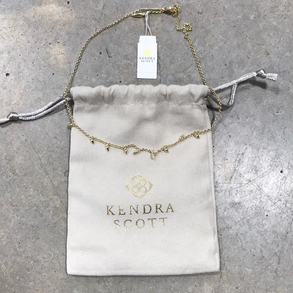 Kendra Scott Gold Plated Dainty Spike Choker Necklace